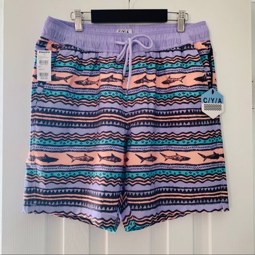 Hybrid Shorts: CYA Shark Print: Medium
